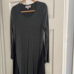 Philosophy Charcoal and Black Long Sleeve Dress